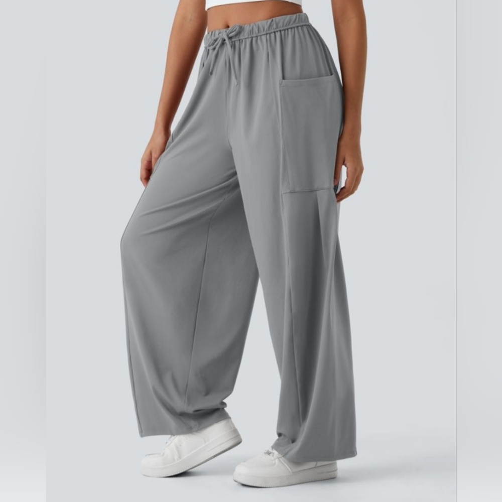 HALARA mid rise palazzo flowy pants L NWT